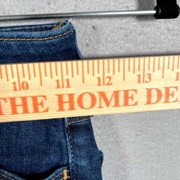 Hollister Jeans Womens 000S Blue Denim High Rise Soft Stretch Flare Leg Whiskers - Picture 3 of 8